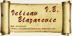 Velisav Blažarević vizit kartica